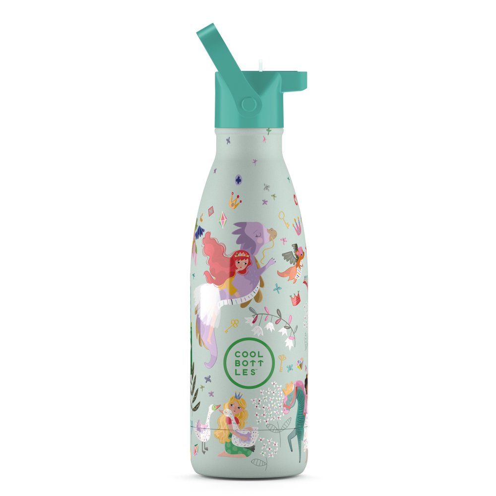 Levně Dětská nerezová termolahev COOL BOTTLES Kids Princess Kingdom třívrstvá 350 ml 3D