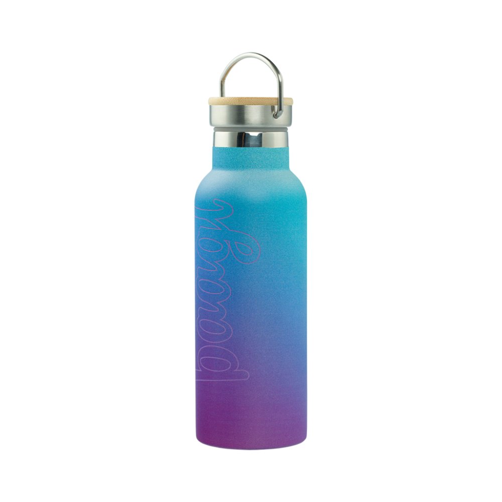 Levně BAAGL Termoláhev s bambusovým víčkem Gradient modro-fialová, 500 ml