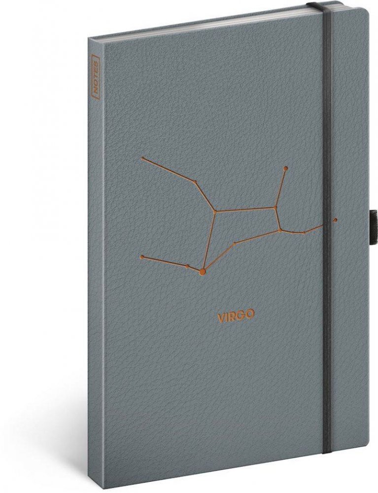 Levně Notes Zvěrokruh Panna, linkovaný, 13 × 21 cm