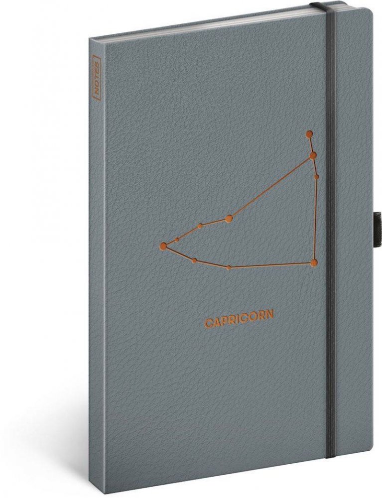 Levně Notes Zvěrokruh Kozoroh, linkovaný, 13 × 21 cm