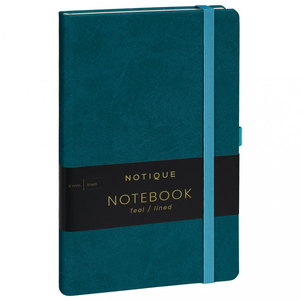 Levně Notes Tyrkysový, linkovaný, 13 × 21 cm