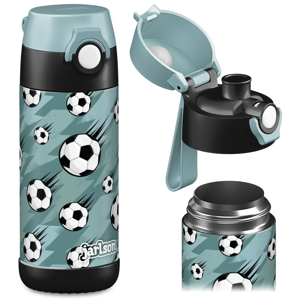 Dětská nerezová termoláhev na pití JARLSON MALI Fotbal 350 ml